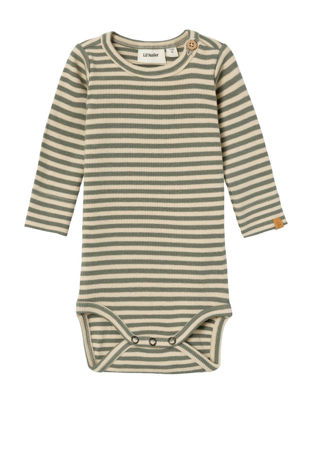LIL' ATELIER romper NBMGAGO groen/ecru
