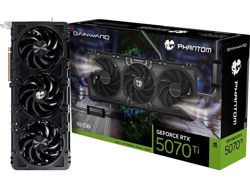 Gainward Grafikkarte RTX 5070Ti Phantom 16 GB Gamer-Grafikkarte mit 16 GB GDDR7-Speicher, ermöglicht Auflösungen bis zu 8k
