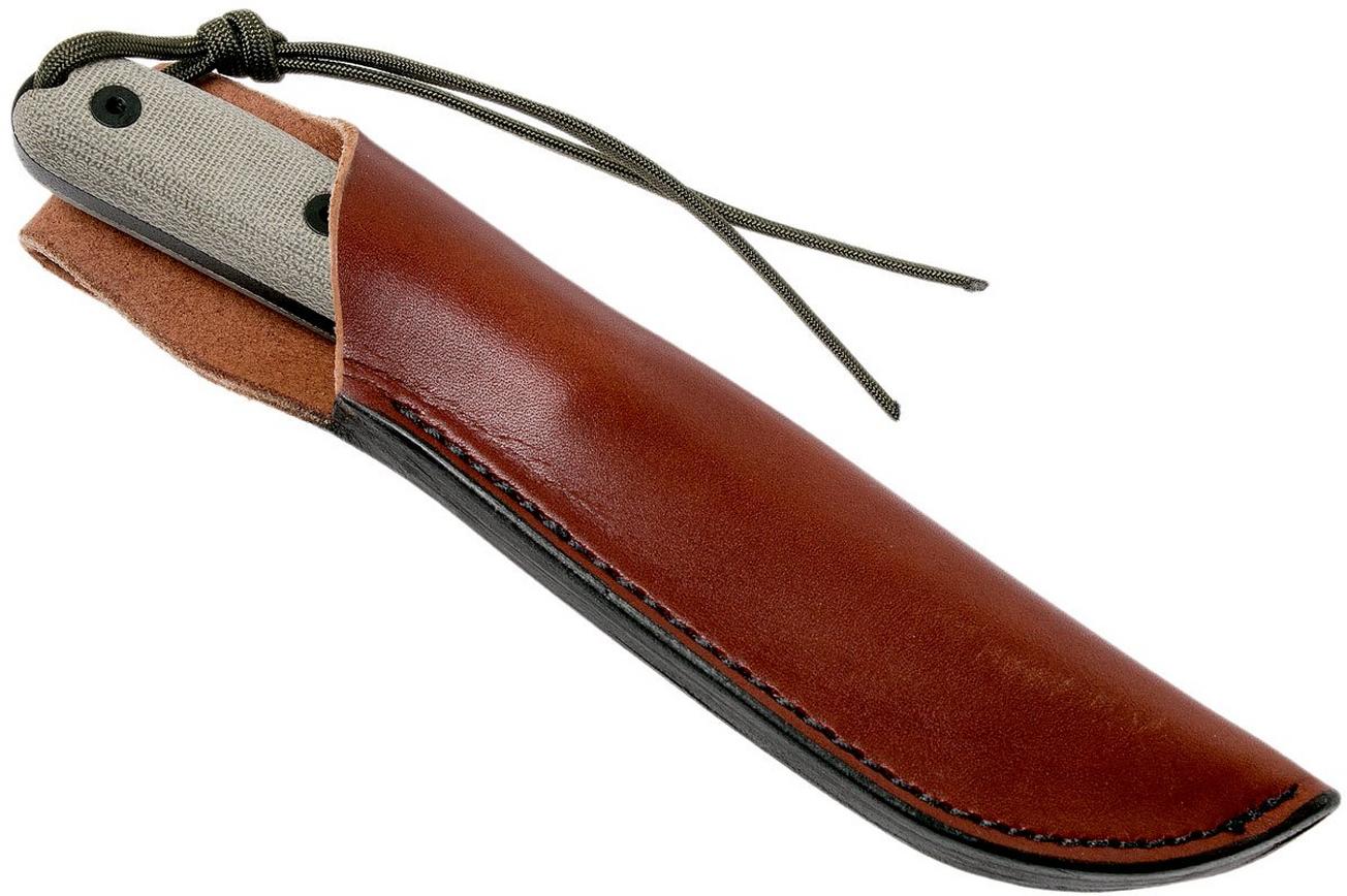 ESEE Model 4HM bushcraftmes Modified Handle, lederen schede