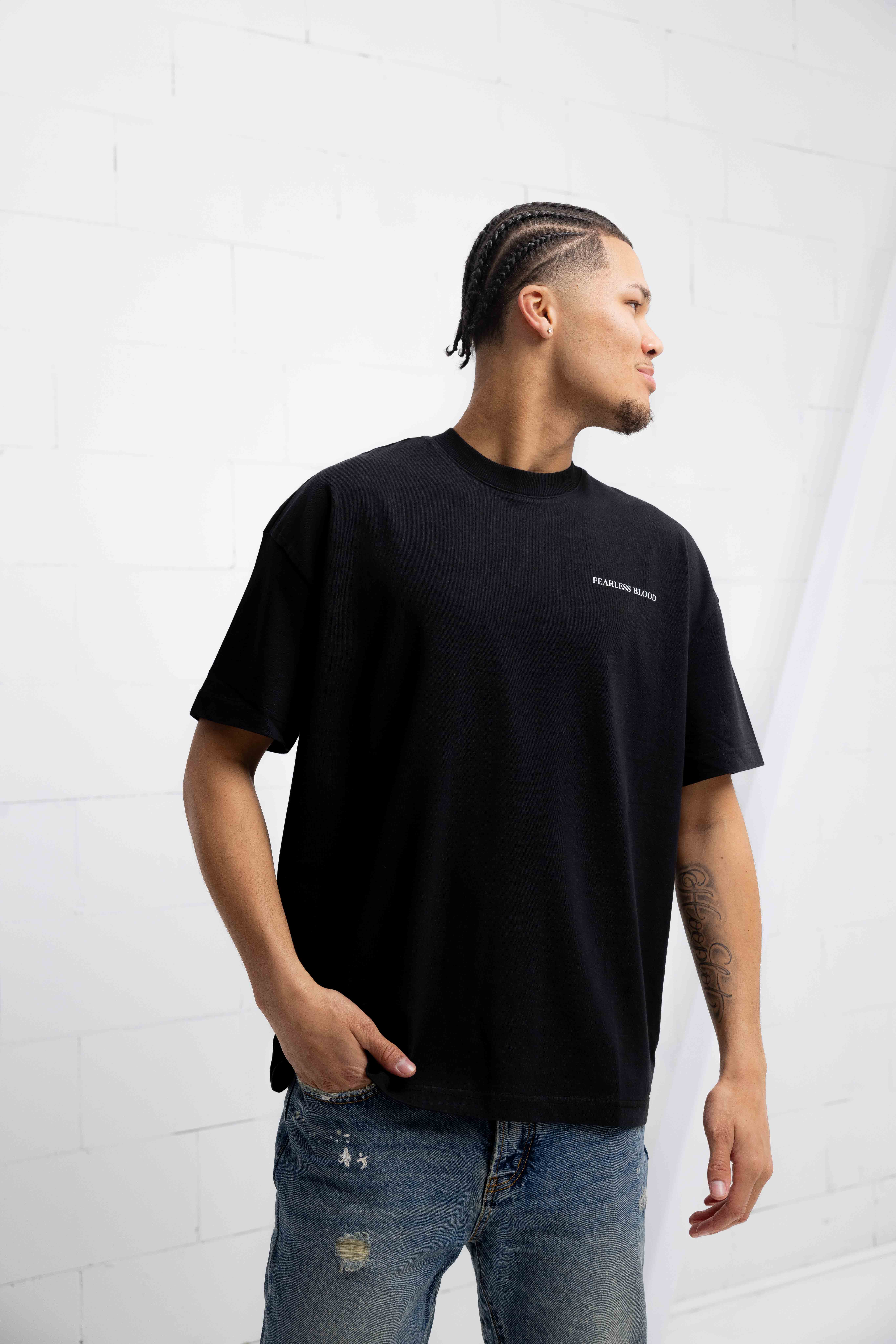 Fearless Blood Logo T-Shirt Heren Zwart