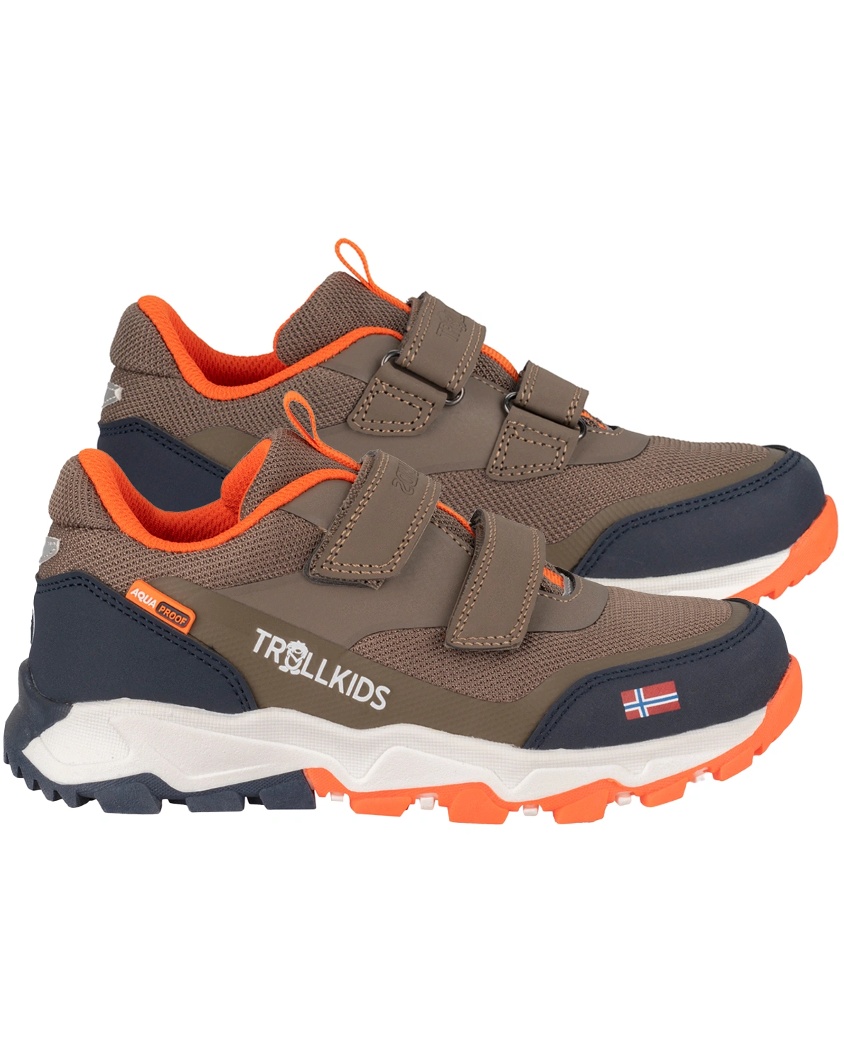 TrekkingschKids PREIKESTOLEN in mocca brown/glow orange/dark navy