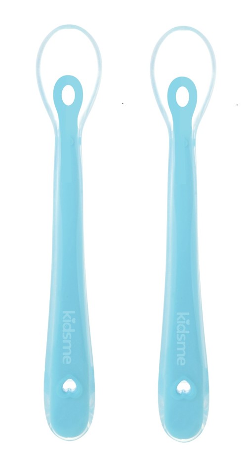 Kidsme - Silicone spoon -Aquamarine 2-pack