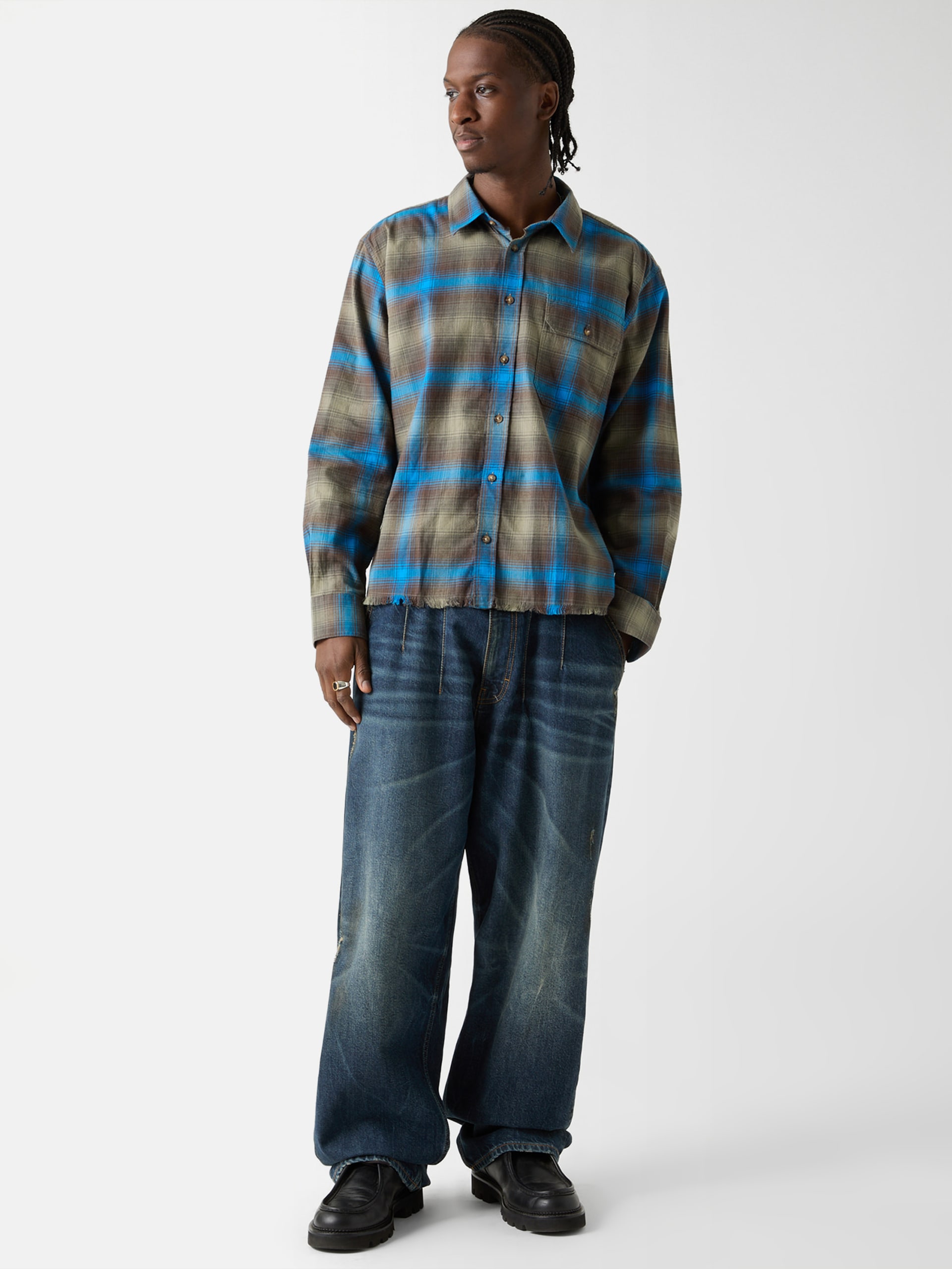Camisa GUESS Originals Eco Plaid Boxy Pocket