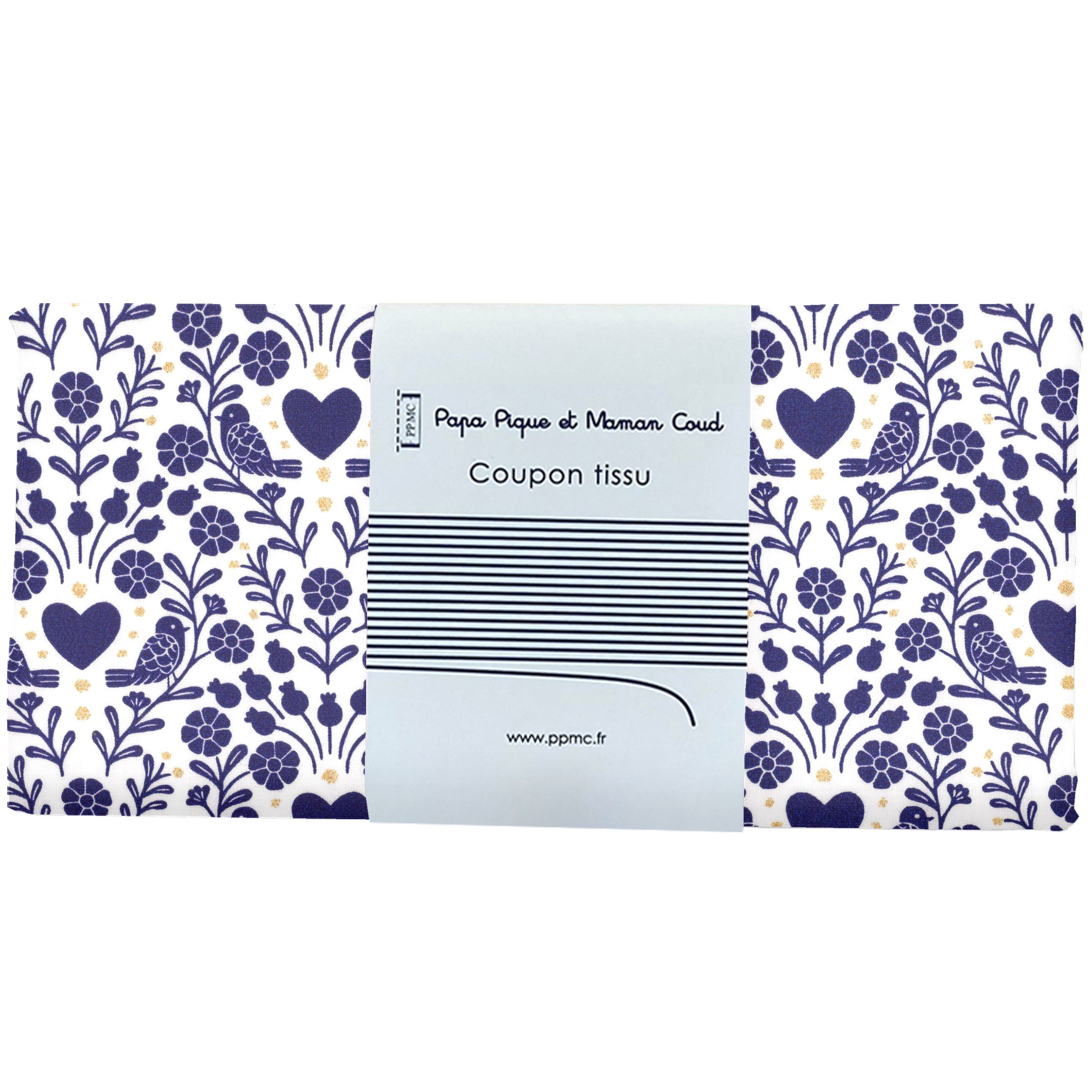 Coupon Tissu 50 Cm Scandinavia Bleu