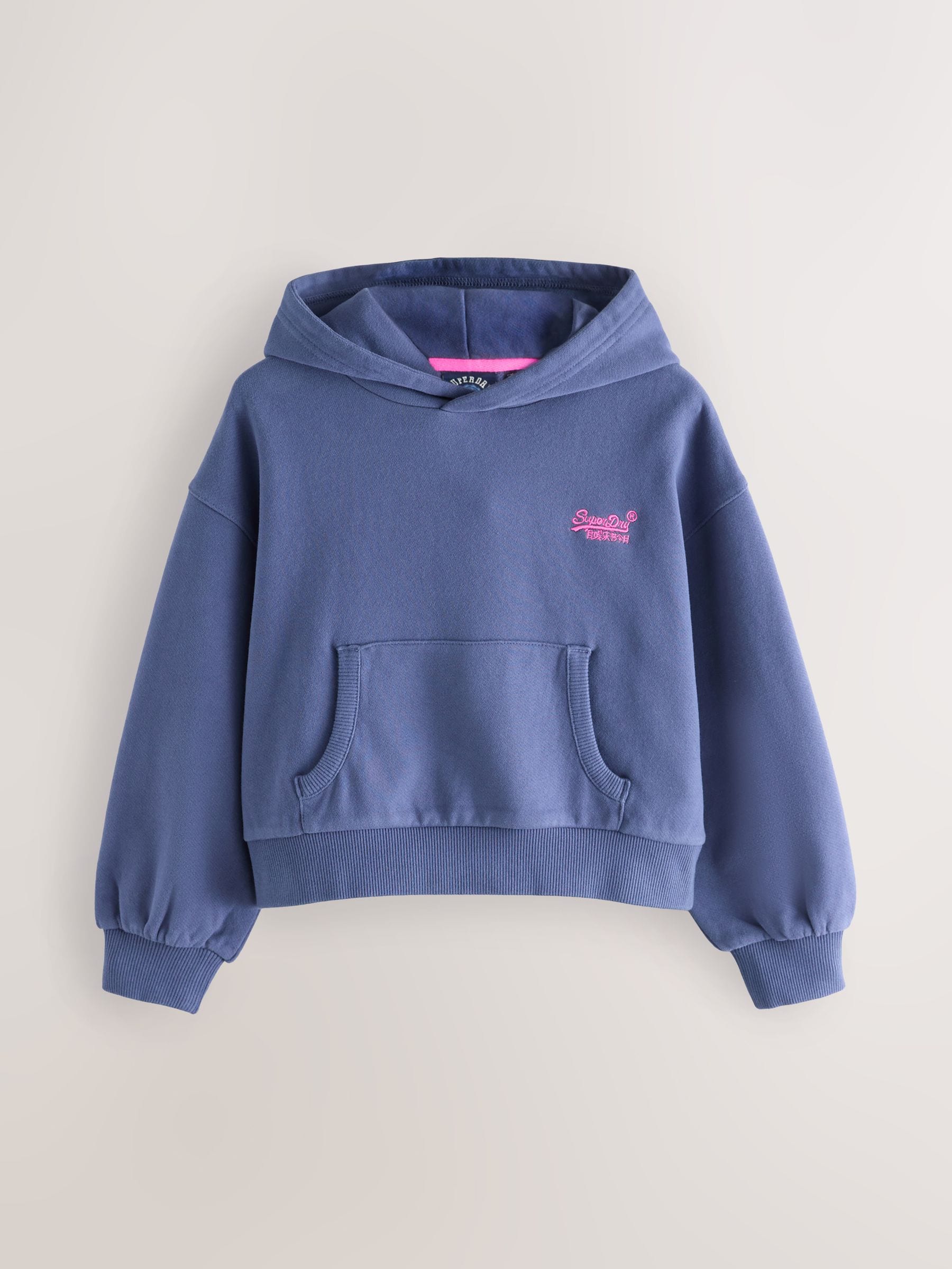 Donkerblauw/roze - Superdry joggingpak