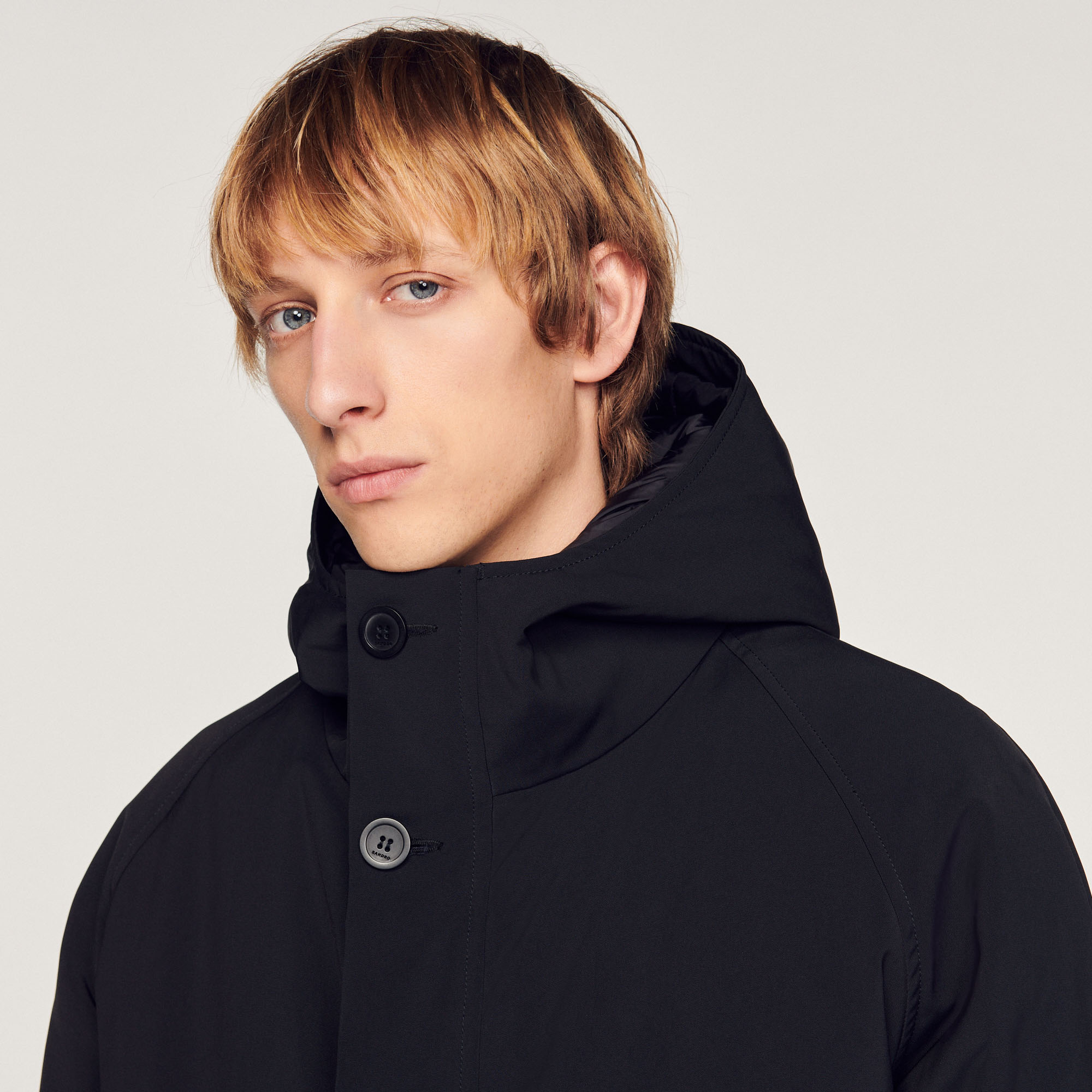Parka molletonne en tissu technique