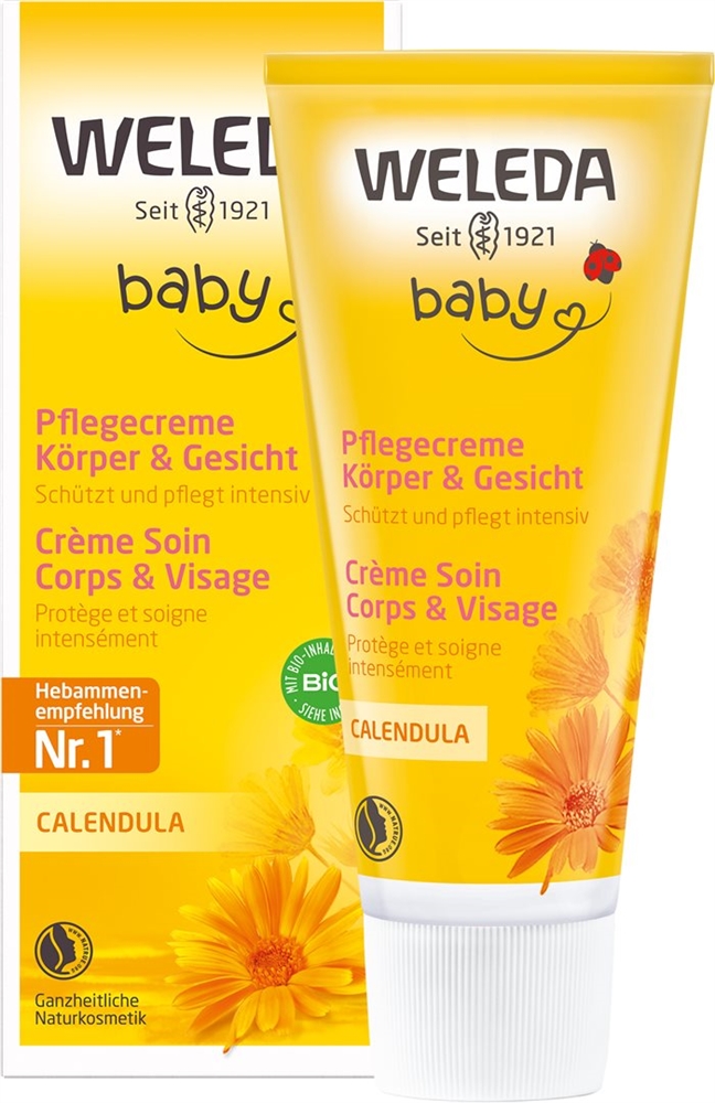 Weleda BABY Pflegecreme Körper & Gesicht Creme Calendula Tb 75 ml