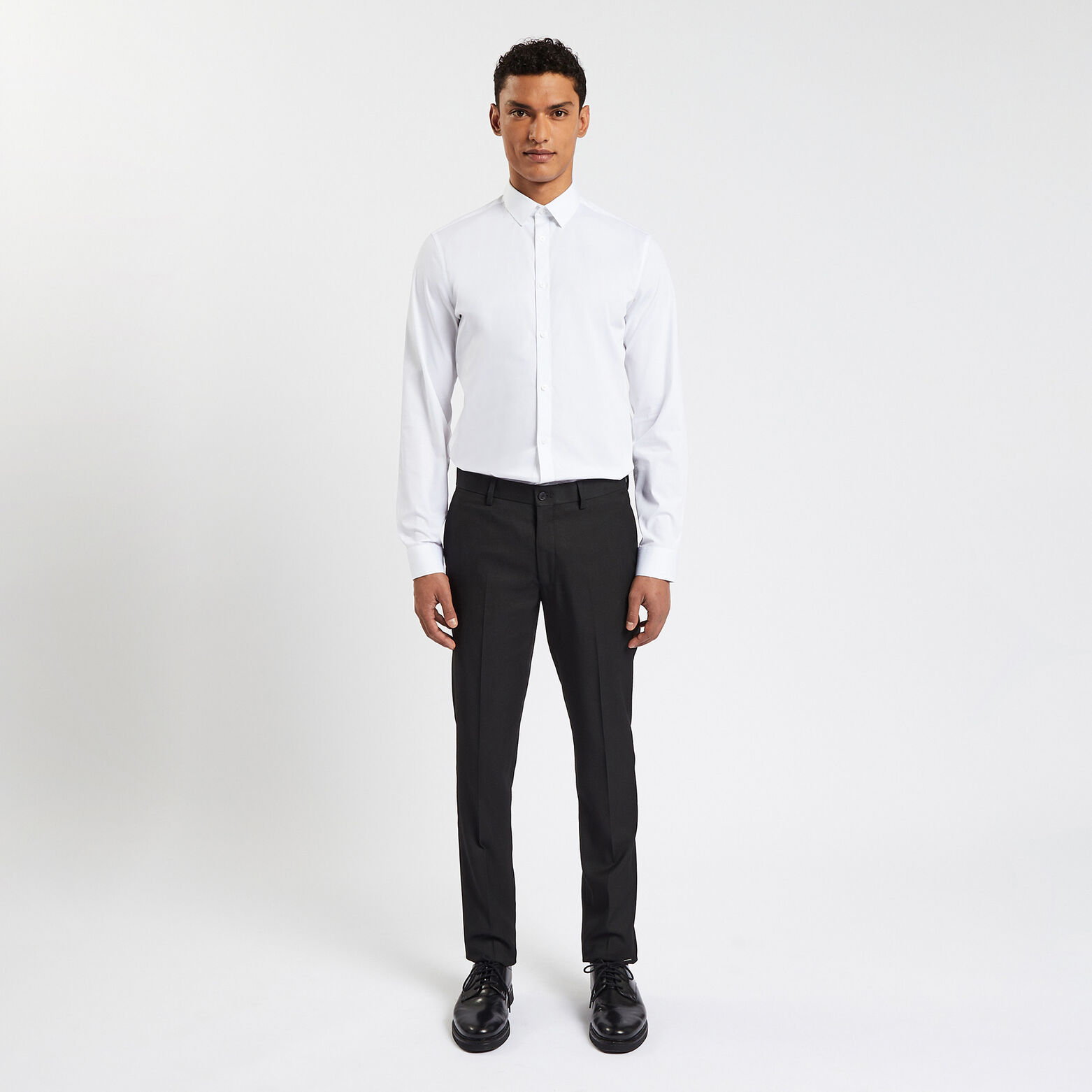 Pantalon de costume uni slim Noir