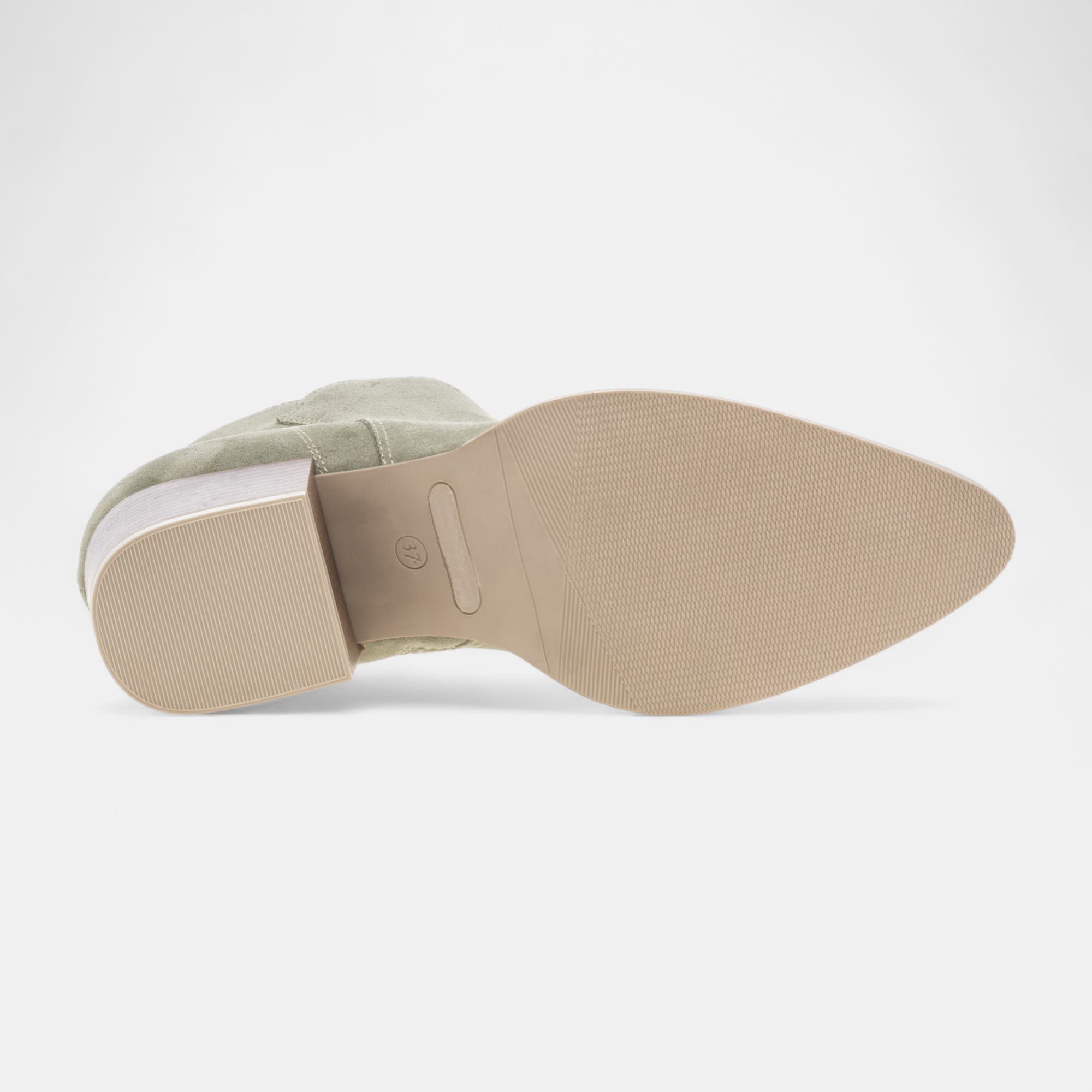 Bottines à talon Femme en cuir kaki