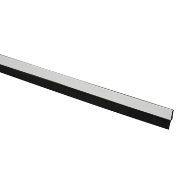 Handson tochtstrip aluminium 93 cm met borstel bruin