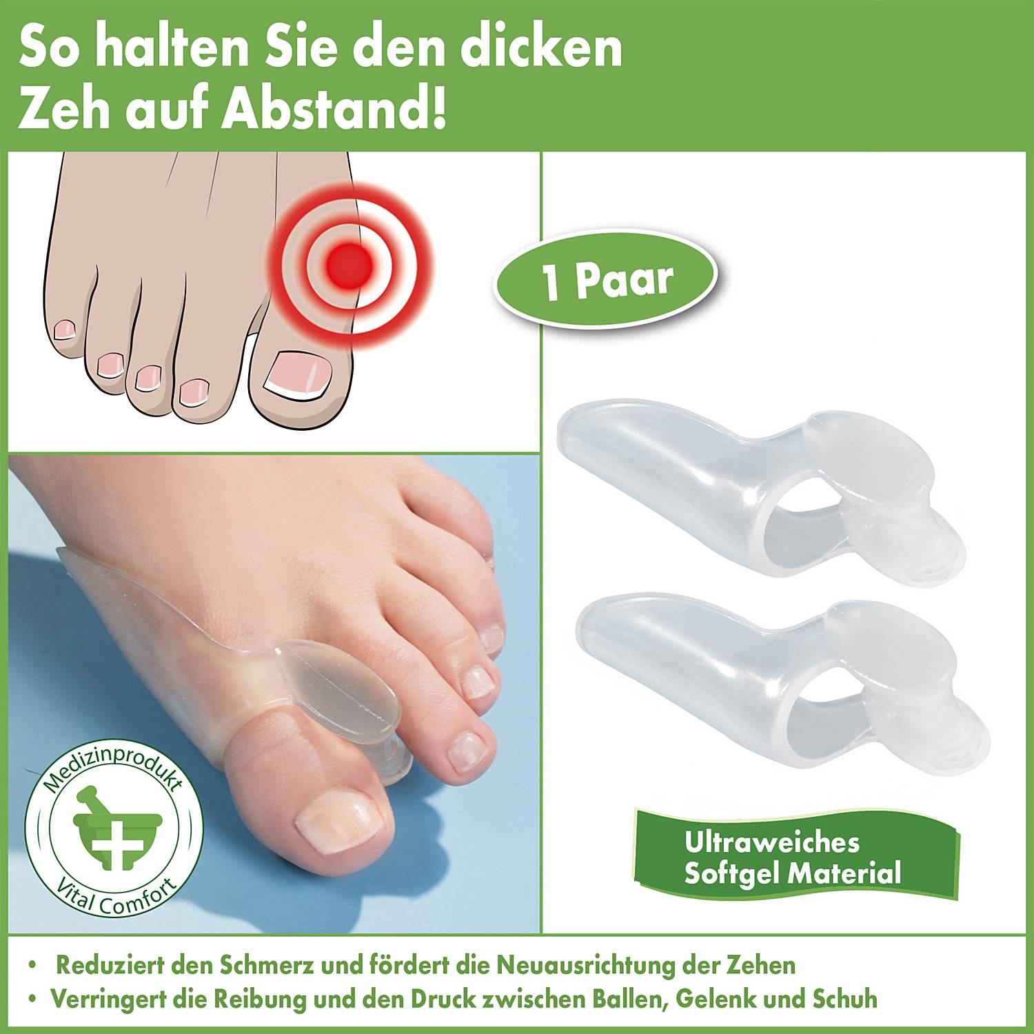 Zehentrenner 1 Paar