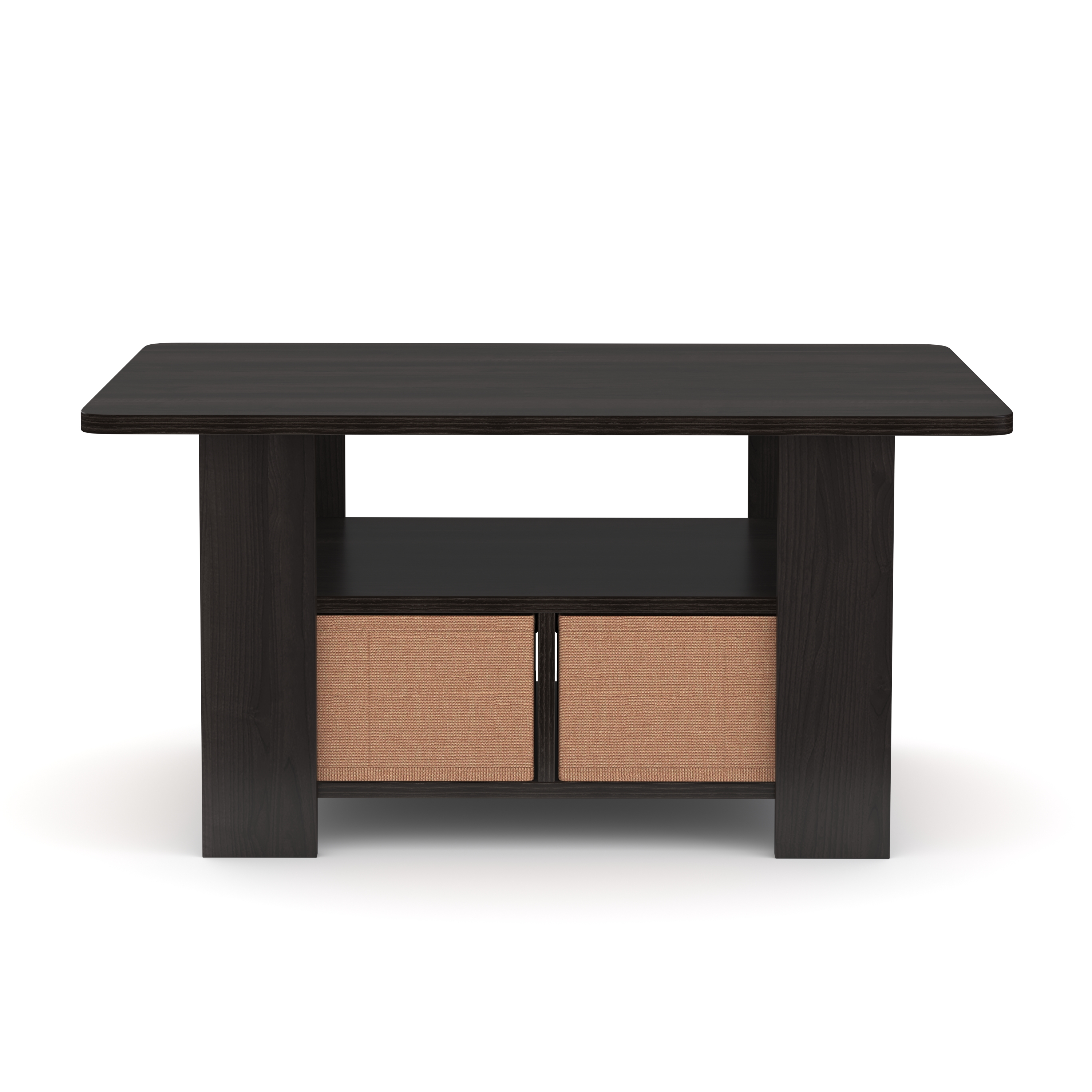 Beistelltisch BERNARDO dunkelbraun/beige