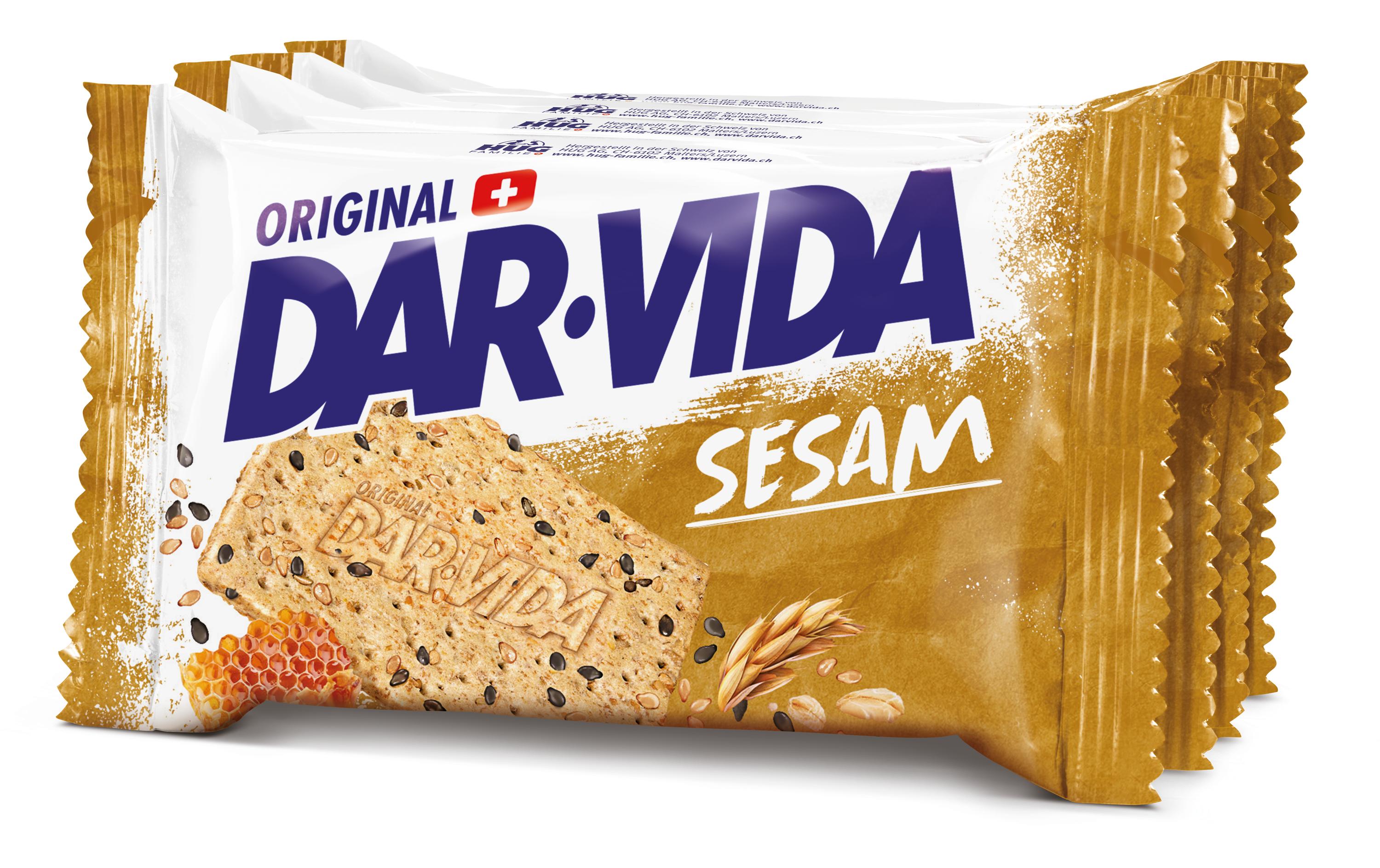 Snack Sesam 4 x 46 gKnusprige Cracker mit Sesamsamen und Honig