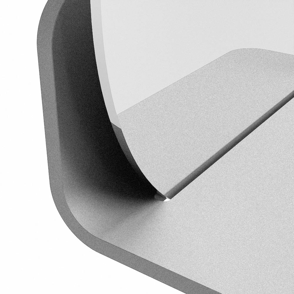 Mondiaz Spot spiegel rond Ø30cm met planchet plata