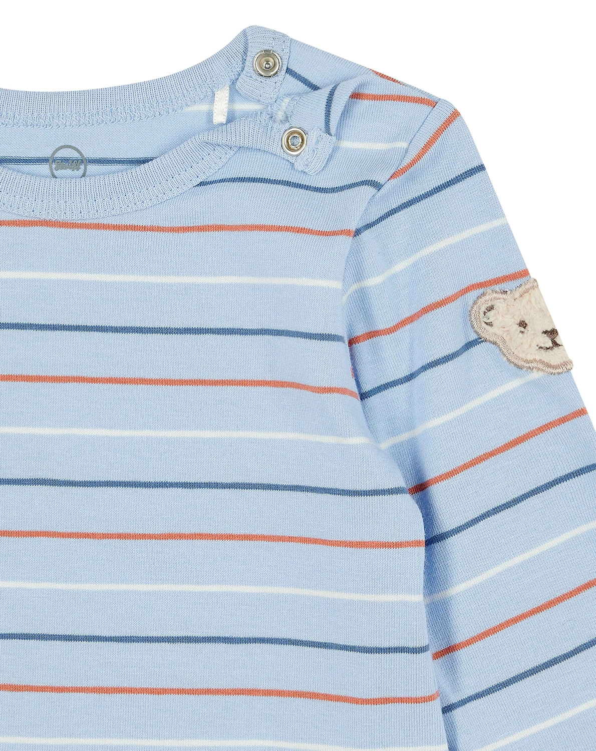Langarm-Body STRIPES in brunnera blue
