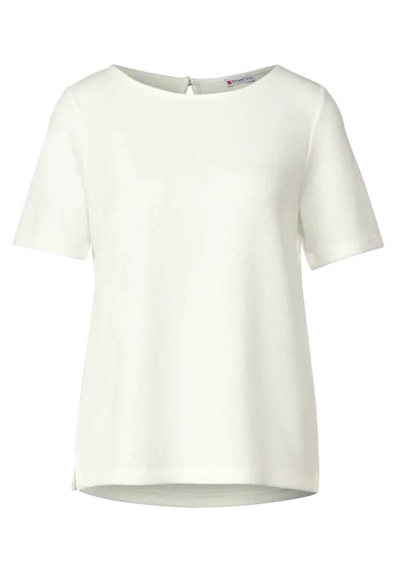 Shirt im Strick Look - off white