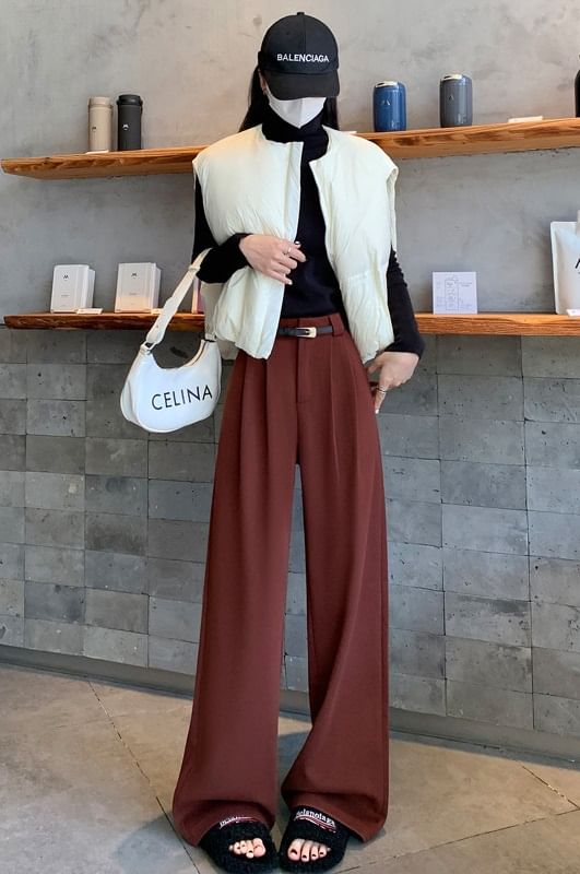 Ingrath - High Rise Plain Wide Leg Suit Pants (verschillende ontwerpen)