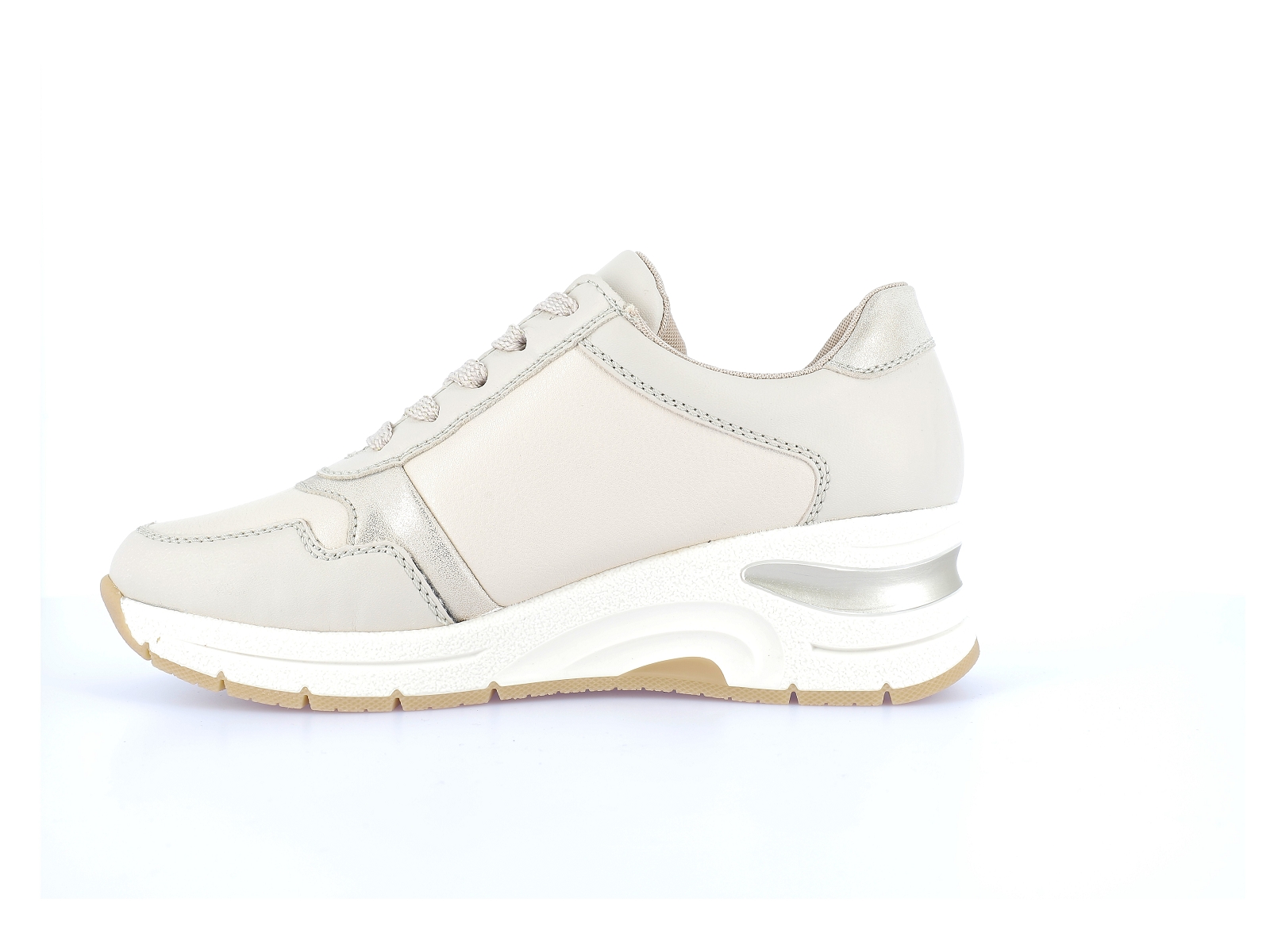 Rieker-N9301 Cuir Multi Beige