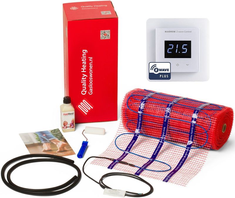 150 Watt mat set inclusief z-wave domotica thermostaat
