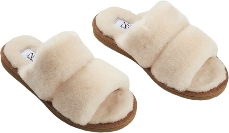 NATURES Collection Slippers Straps (of 100% New Zealand Sheepskin) Natur Nature