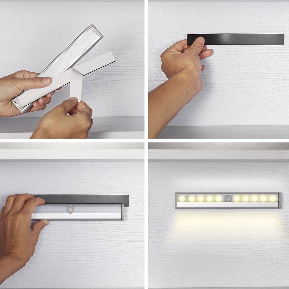 Kabellose LED Lichtleiste Bewegungsmelder Motion Sensor - Warmweiss