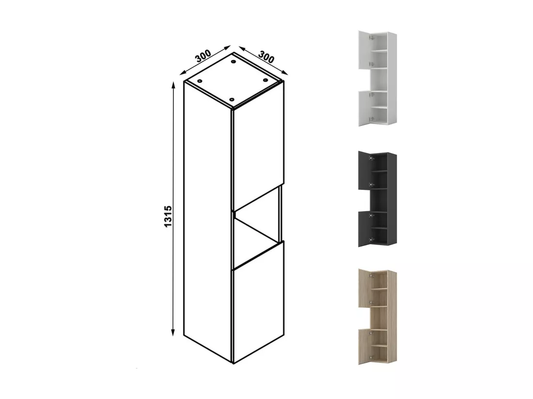 Ensemble meuble de salle de bains 120cm, double vasque + colonne + LED miroir rectangulaire,blanc
