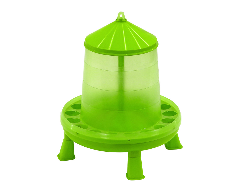 Mangeoire plastique sur pieds volailles 8 kg • mangeoire volailles