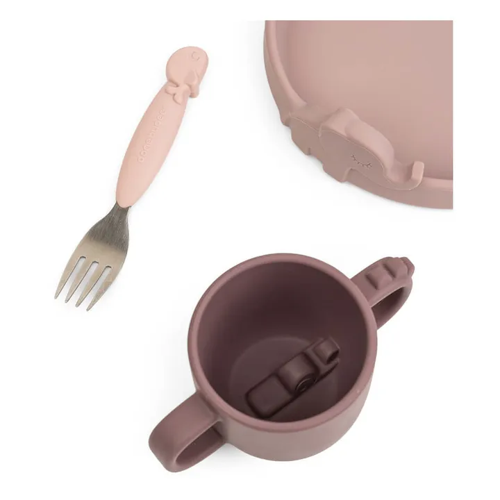 Done by deer Coffret repas Deer friends | Rose pâle