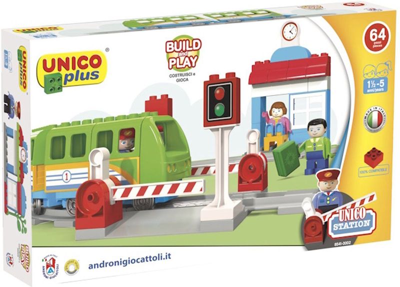 Unico Plus - Trein - Groen - 64 delig - Geschikt voor Duplo