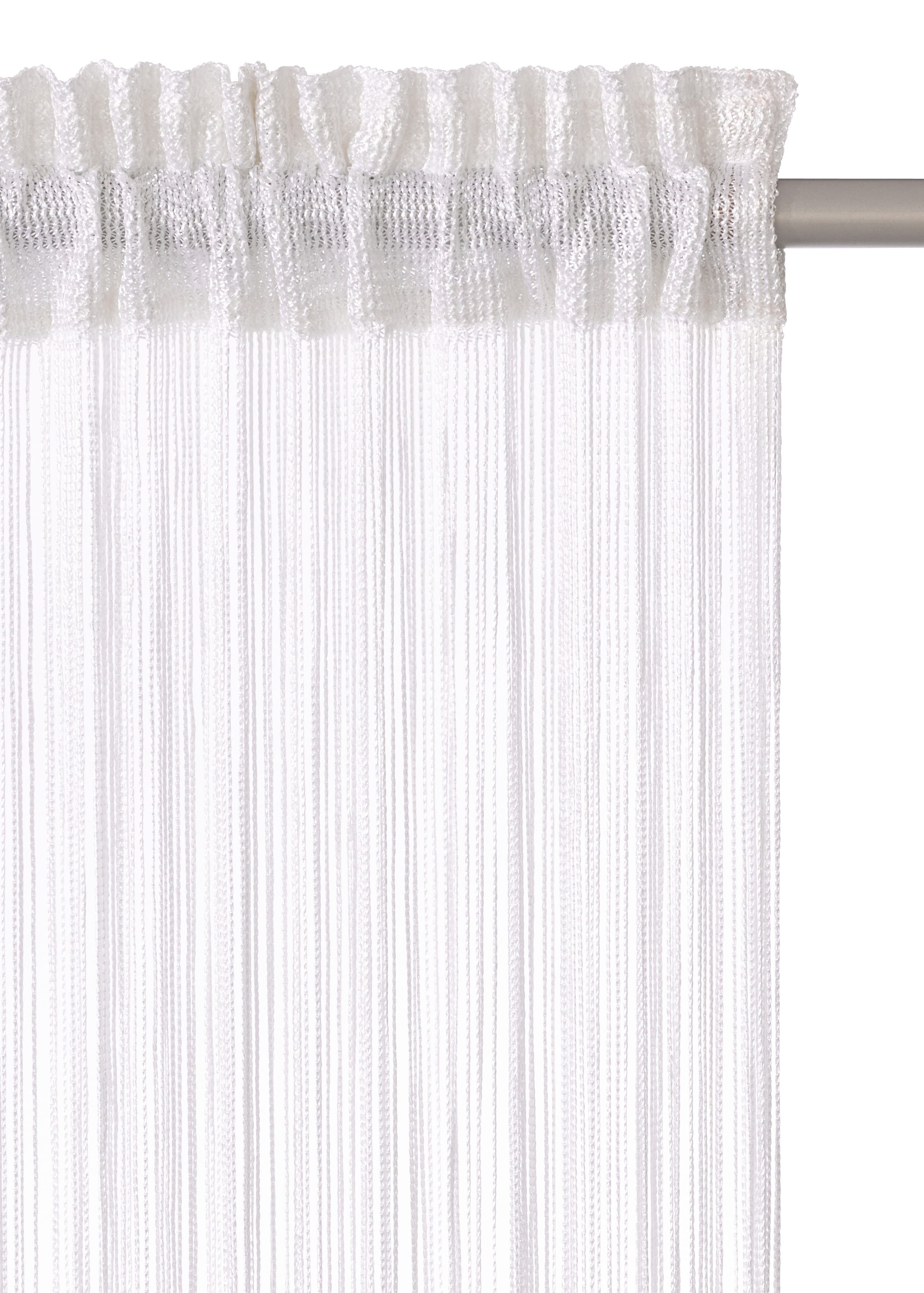 my home Fadenvorhang »Fao-Uni« Stangendurchzug 1 Stk. tlg. Kräuselband, multifunktional, transparent, Polyester, pflegeleicht