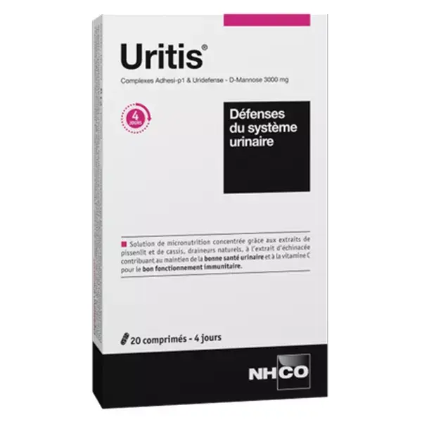NHCO Uritis, defesa do sistema urinário, 20 comprimidos