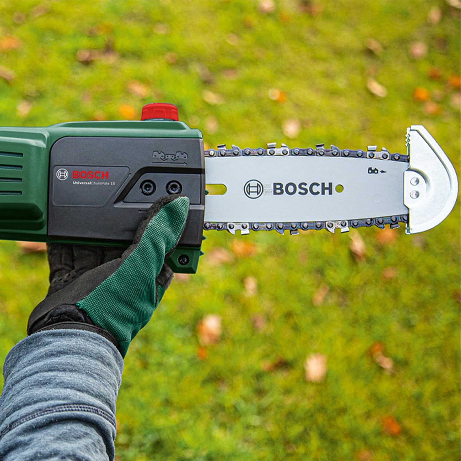 Bosch Home and Garden 06008B3170 Home and Garden UniversalChainPole 18 Cordless Telescopic Chainsaw with 18 V Lithium-Ion Battery