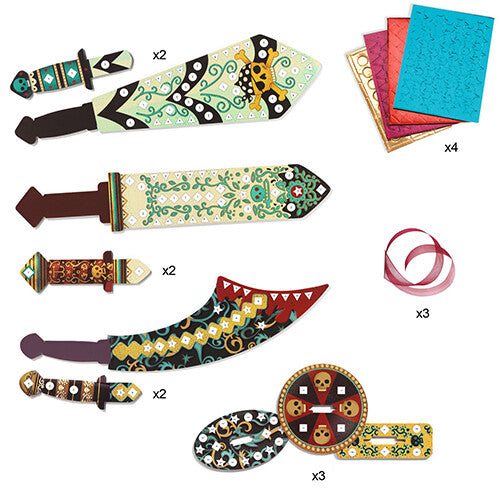 Djeco knutselset diy piratenzwaarden