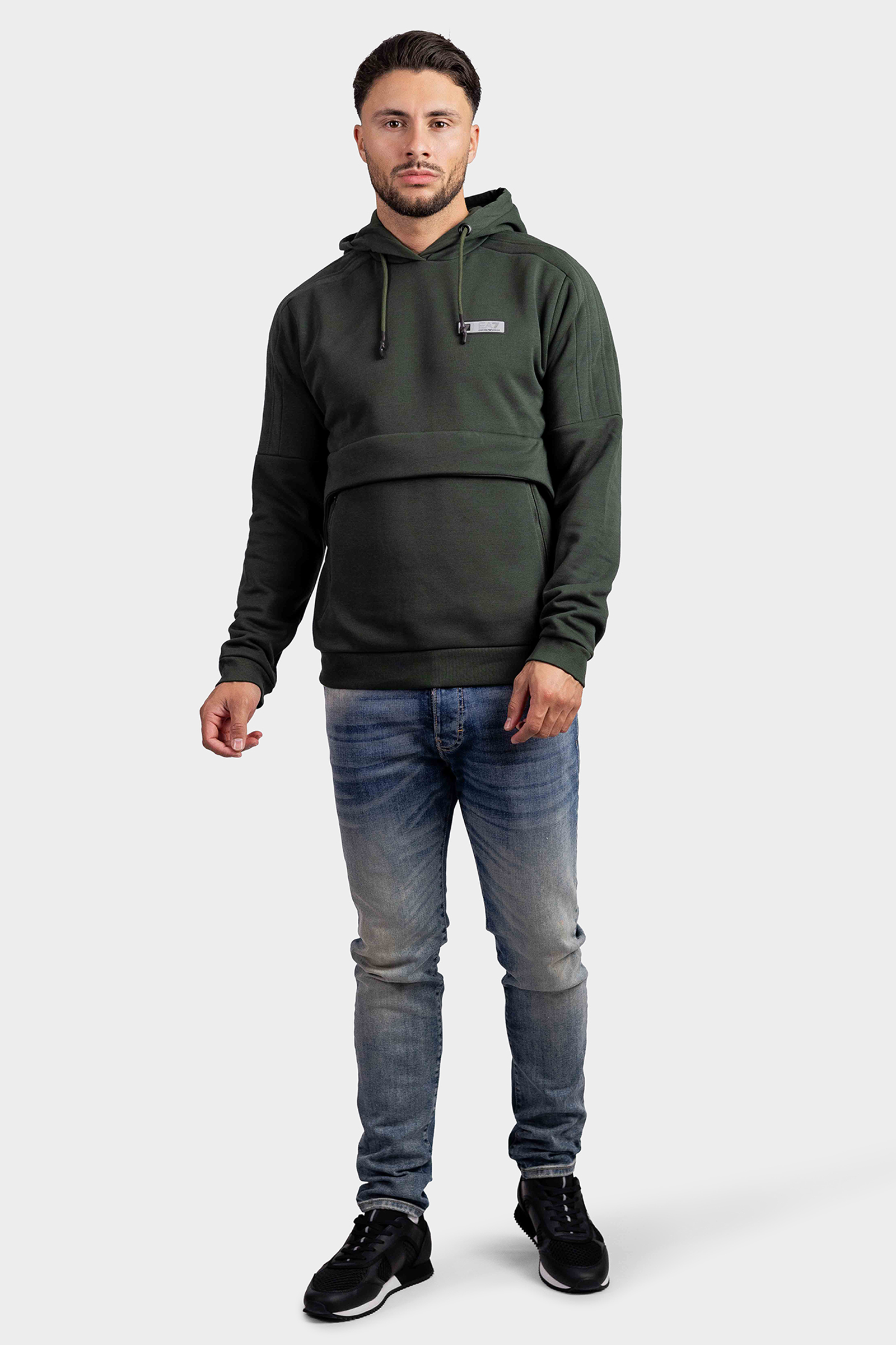 EA7 Emporio Armani Ventus7 Hoodie Heren Groen