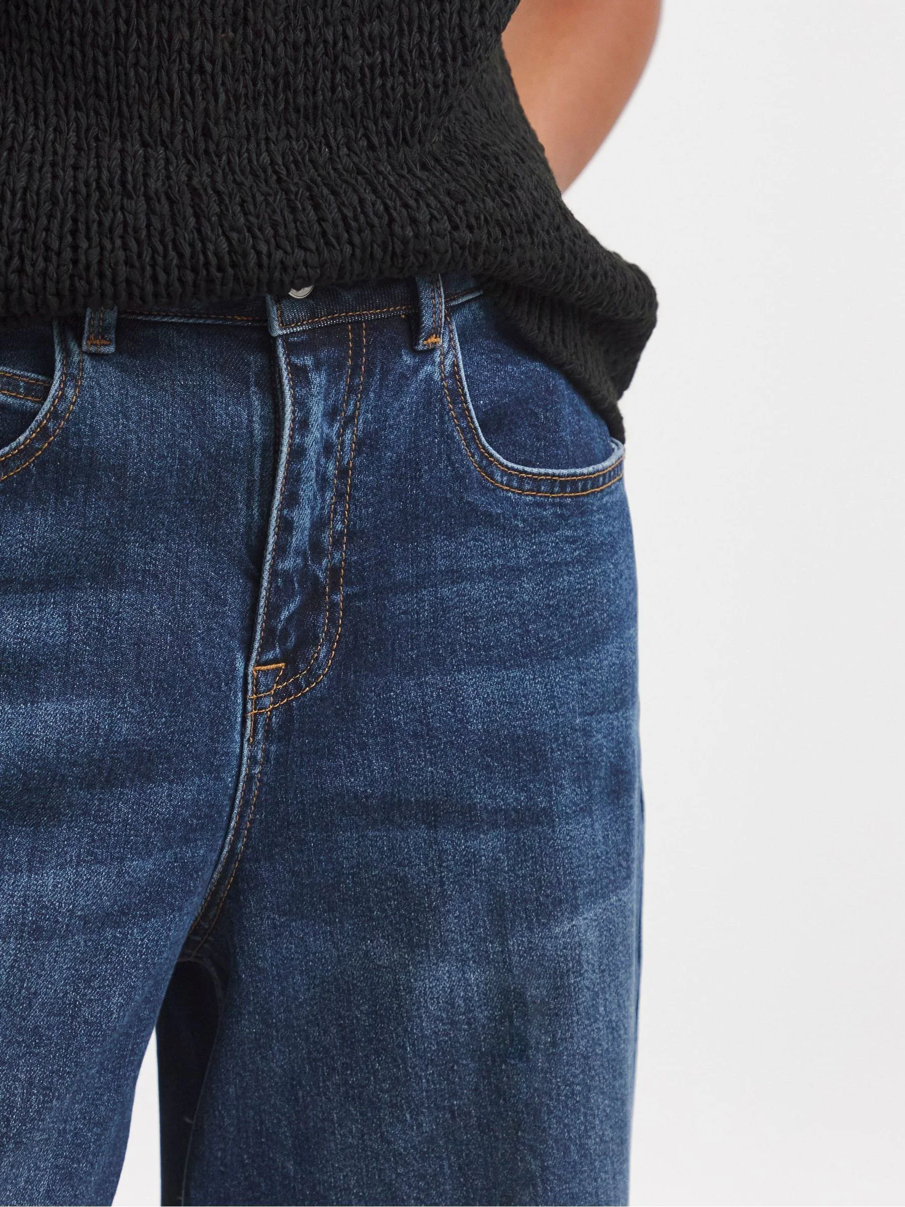Blauw - Simply Be Smart Tapered Barrel Jeans