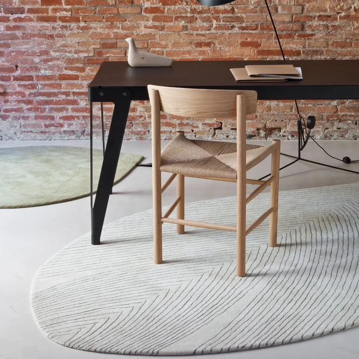 nanimarquina - Quill Teppich S, 78 x 120 cm, graublau