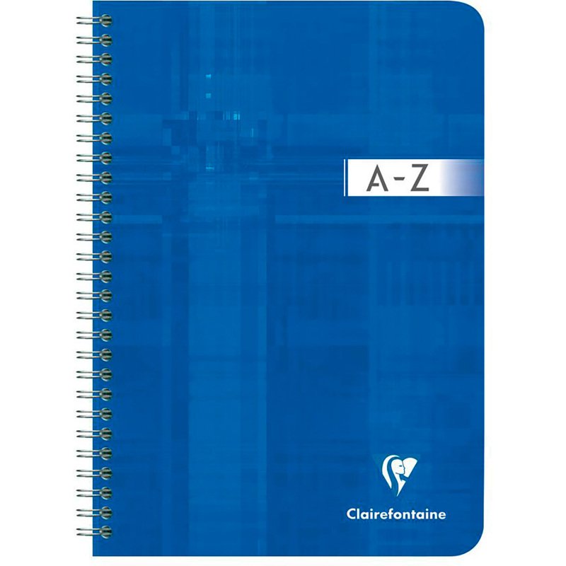 Répertoire alphabétique spirale Clairefontaine A5 180 pages petits carreaux - Assortis