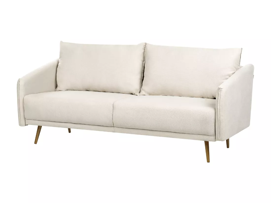 Canapé 3 places en tissu beige MAURA