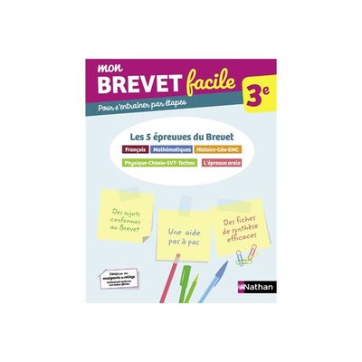 Les 5 épreuves du Brevet - Français, Mathématiques, Histoire-Géo-EMC, Physique-Chimie-SVT-Techno, L'épreuve orale - livre