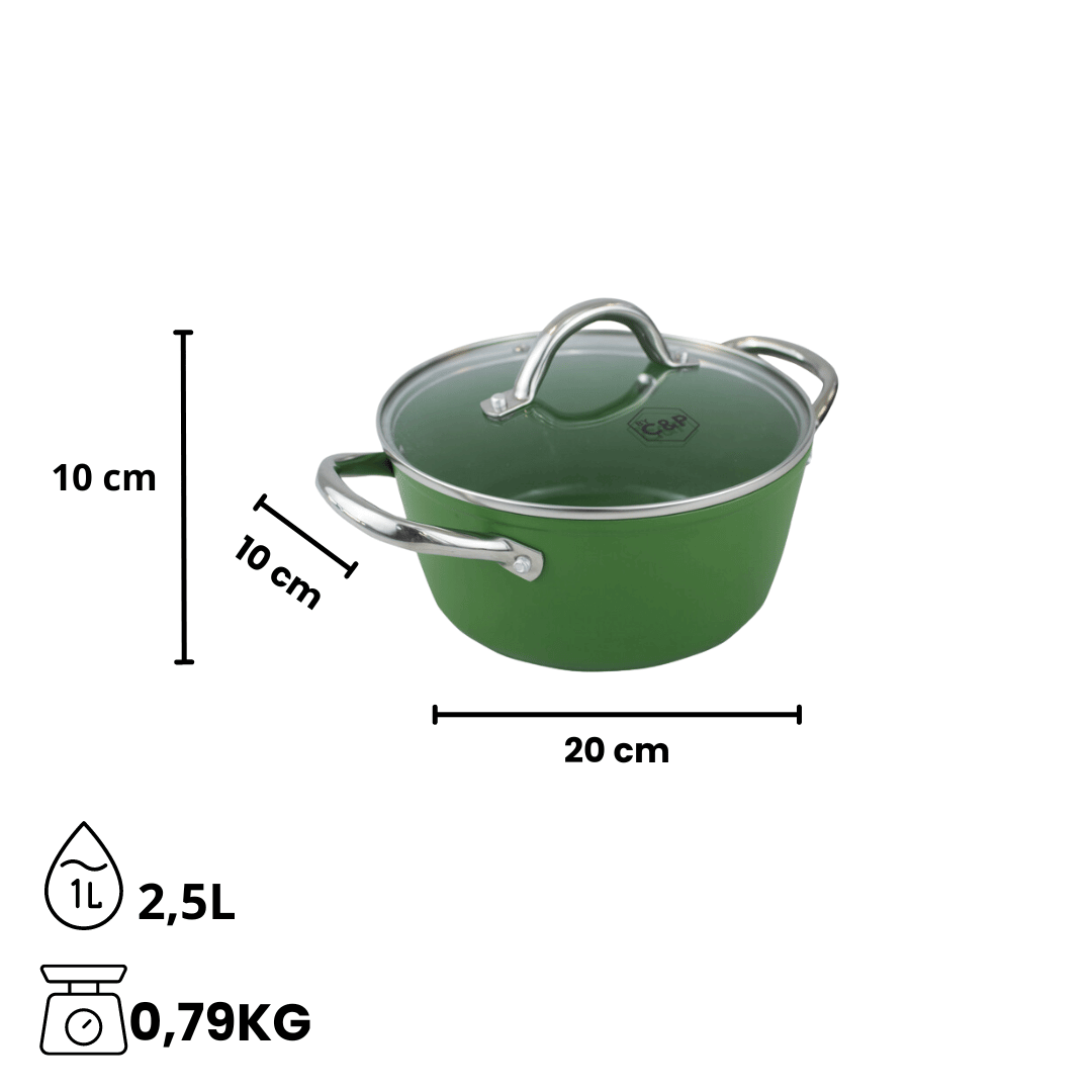 Go Green Kookpan met deksel 20 cm