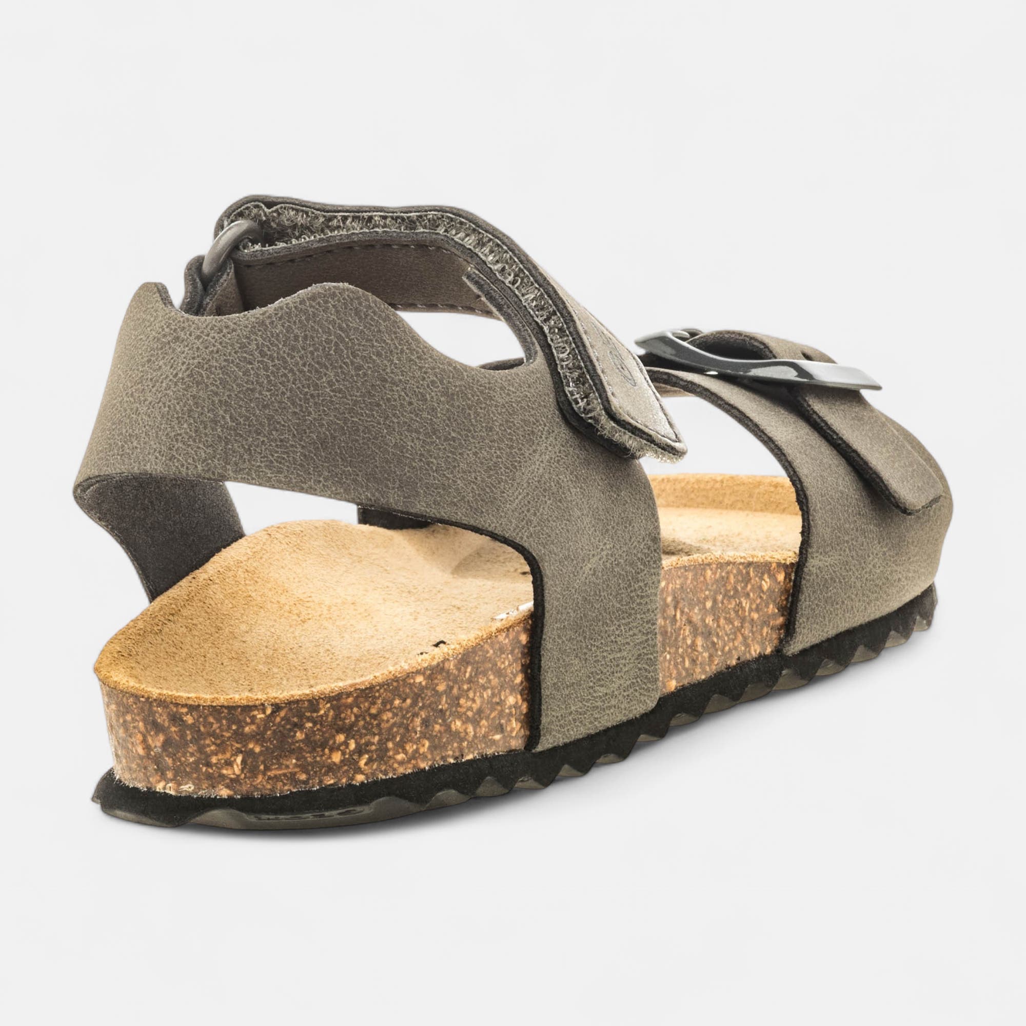 Mules semelle liège Garçon gris