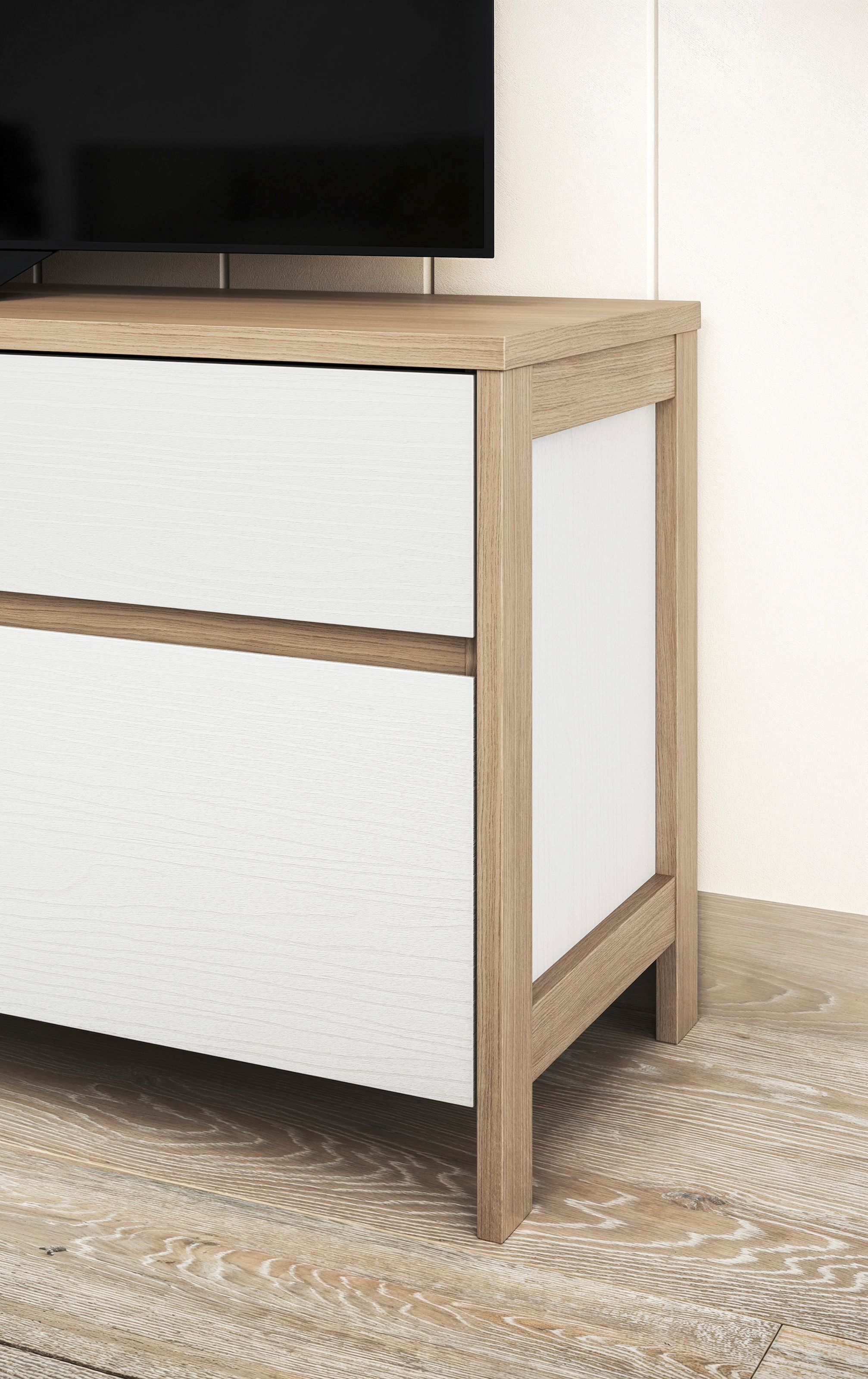 Home affaire TV-Schrank »Stranda, moderner TV-Unterschrank, Kommode im Scandi-Style, Lowboard« Rahmenoptik, ausreichend Stauraum, vielseitig einsetzbar, 193 cm breit