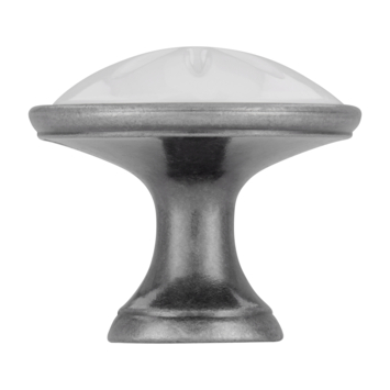 Knop Claudia wit 34mm