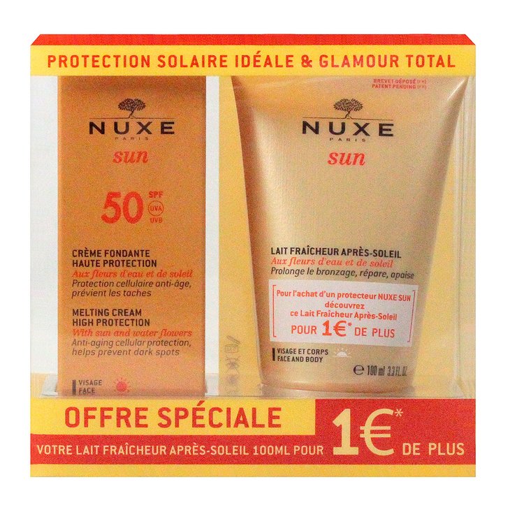 Coffret Sun crème SPF50+ + lait 1€