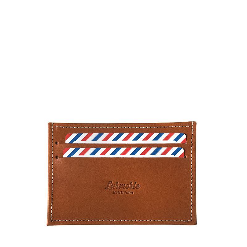 Porte-cartes Georges en cuir végétal Quartz Marron