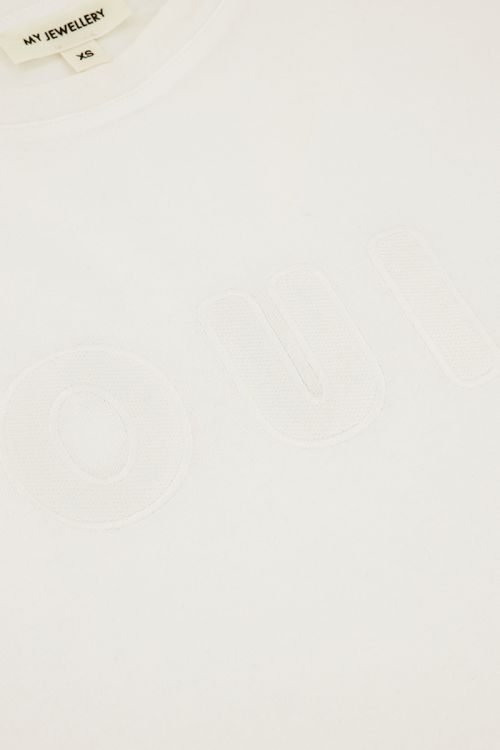Wit T-shirt ''Oui''