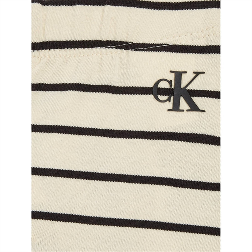 Striped Leggings Black/ Vanilla Stripe