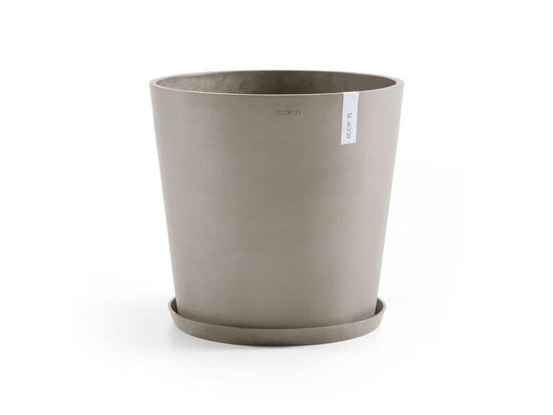 Ecopots Pflanzentopf Amsterdam 50, French Taupe Robuster und langlebiger Blumentopf
