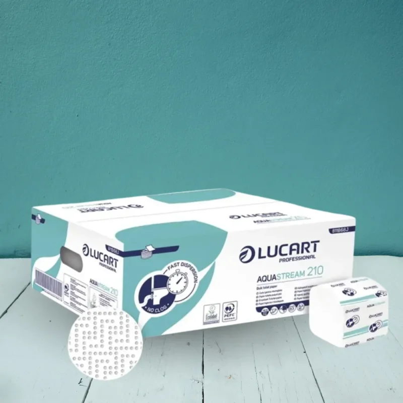 LUCART - Papier toilette à plat- Aquastream - x40