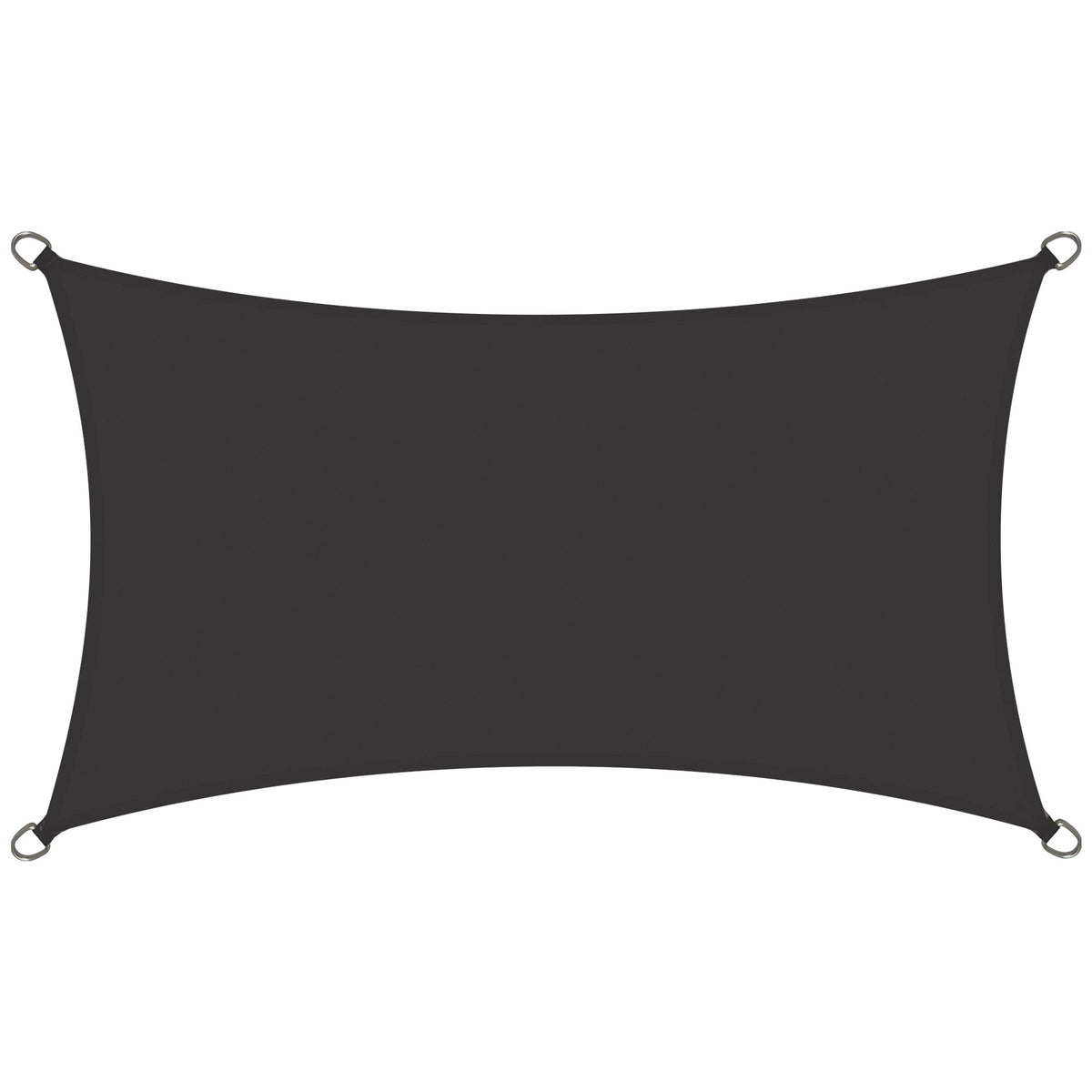 SolVision PS9 Zonneschermzeil 200x400cm Rechthoekig Antraciet PE